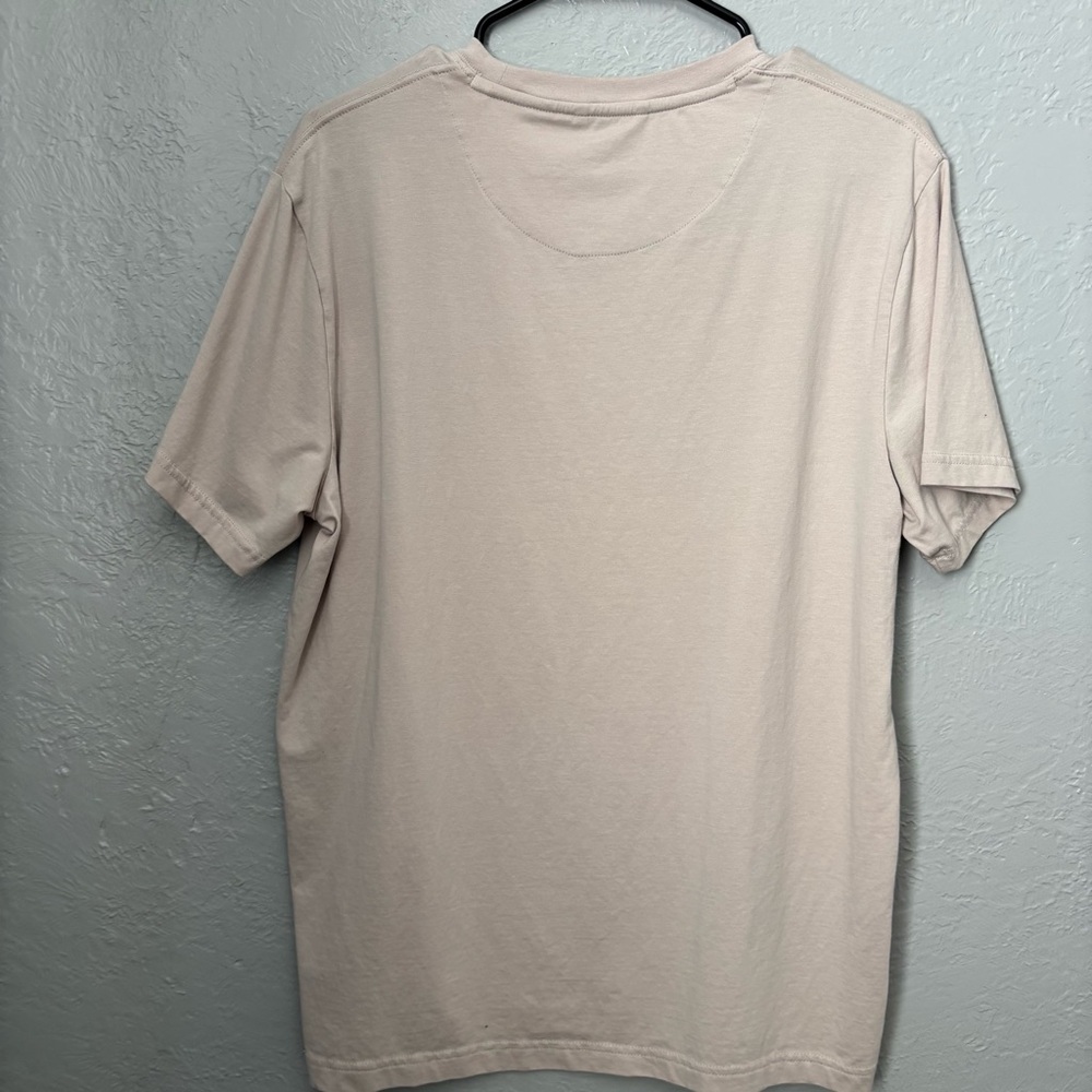 Men's Beige Short Sleeve performance tee - Picture 6 of 8